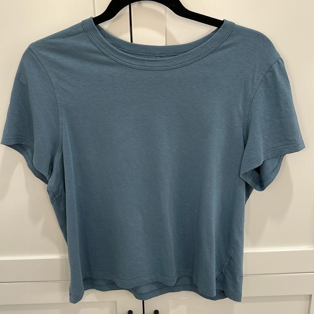 Lululemon Classic-Fit Cotton-Blend T-shirt, Size 6, Utility Blue